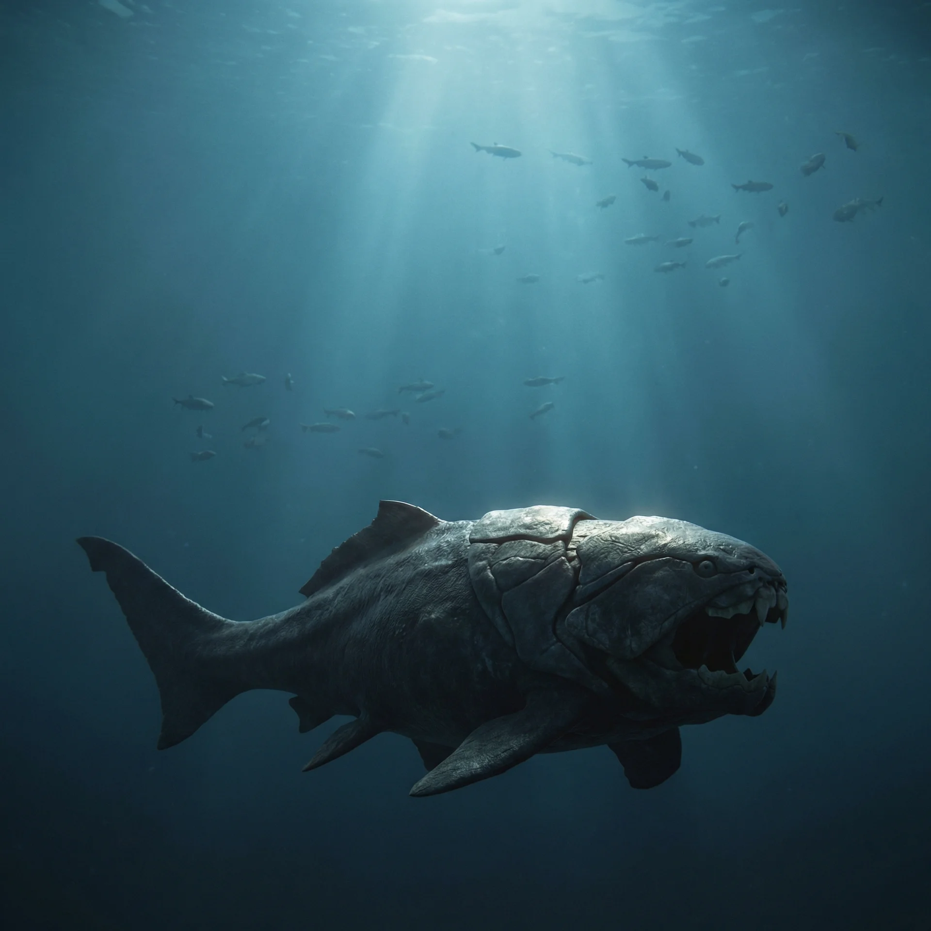 둔클레오스테우스 | 고대 어류 · 고생대 · 고생물 둔클레오스테우스 (Dunkleosteus terrelli) — 고대 어류 · 고생대 고생물 일러스트 | DinoLifePedia