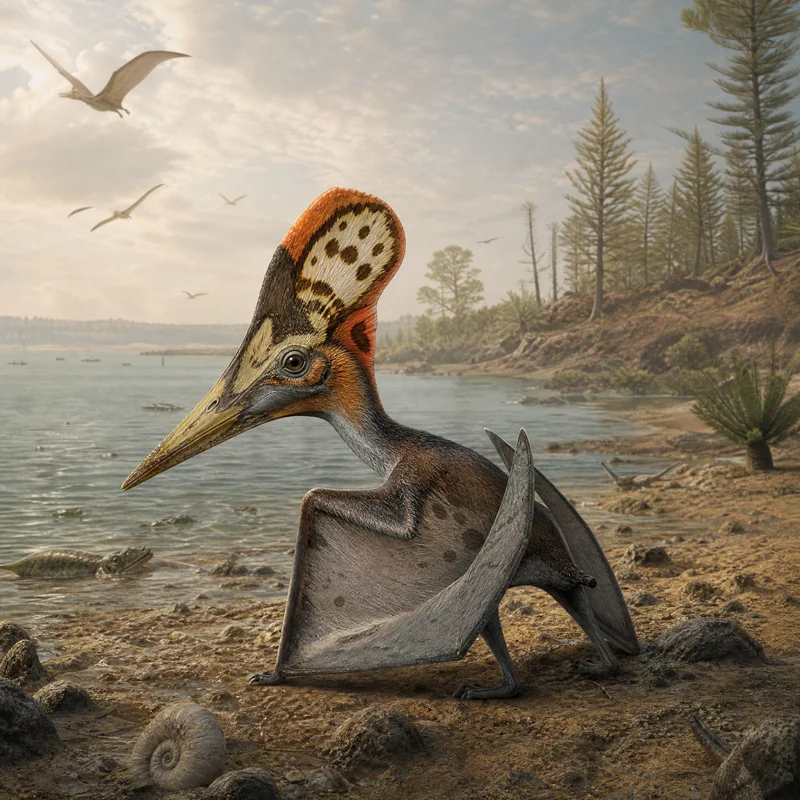 타페자라 (Tapejara wellnhoferi) — 익룡 · 백악기 고생물 일러스트 | DinoLifePedia
