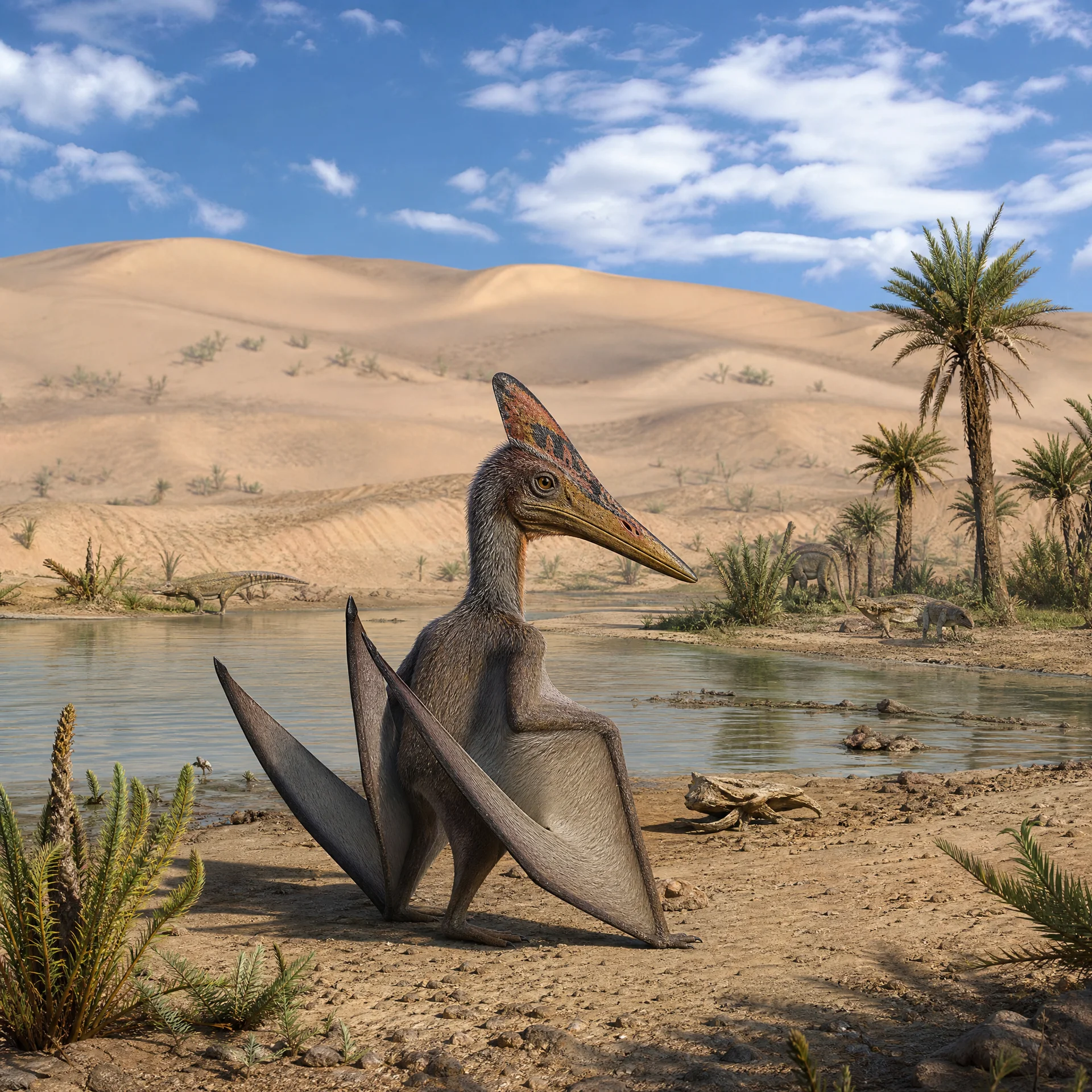 Caelestiventus (Caelestiventus hanseni) — Pterosaurs · Triassic Period prehistoric life illustration | DinoLifePedia