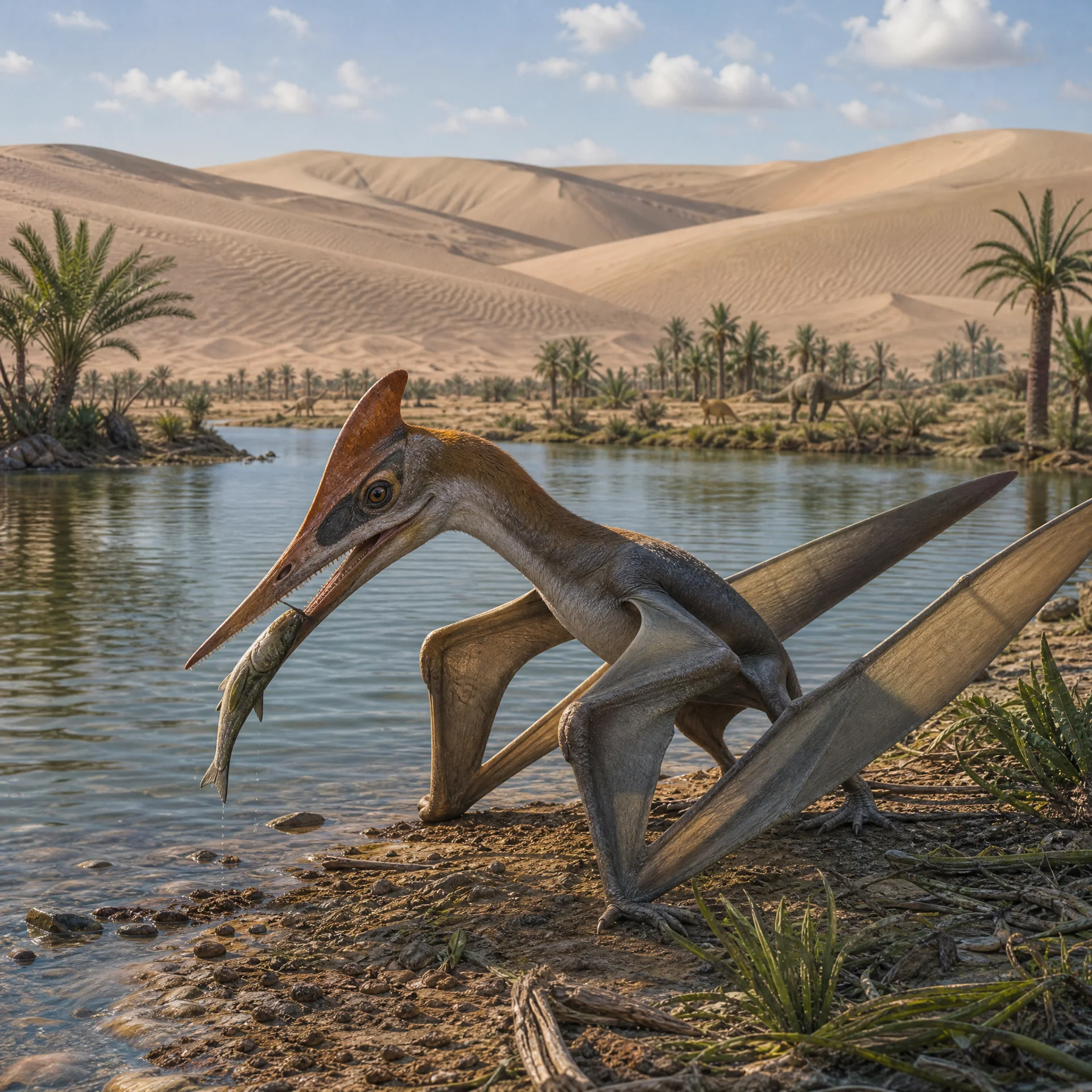 Caelestiventus (Caelestiventus hanseni) — Pterosaurs · Triassic Period prehistoric life illustration | DinoLifePedia