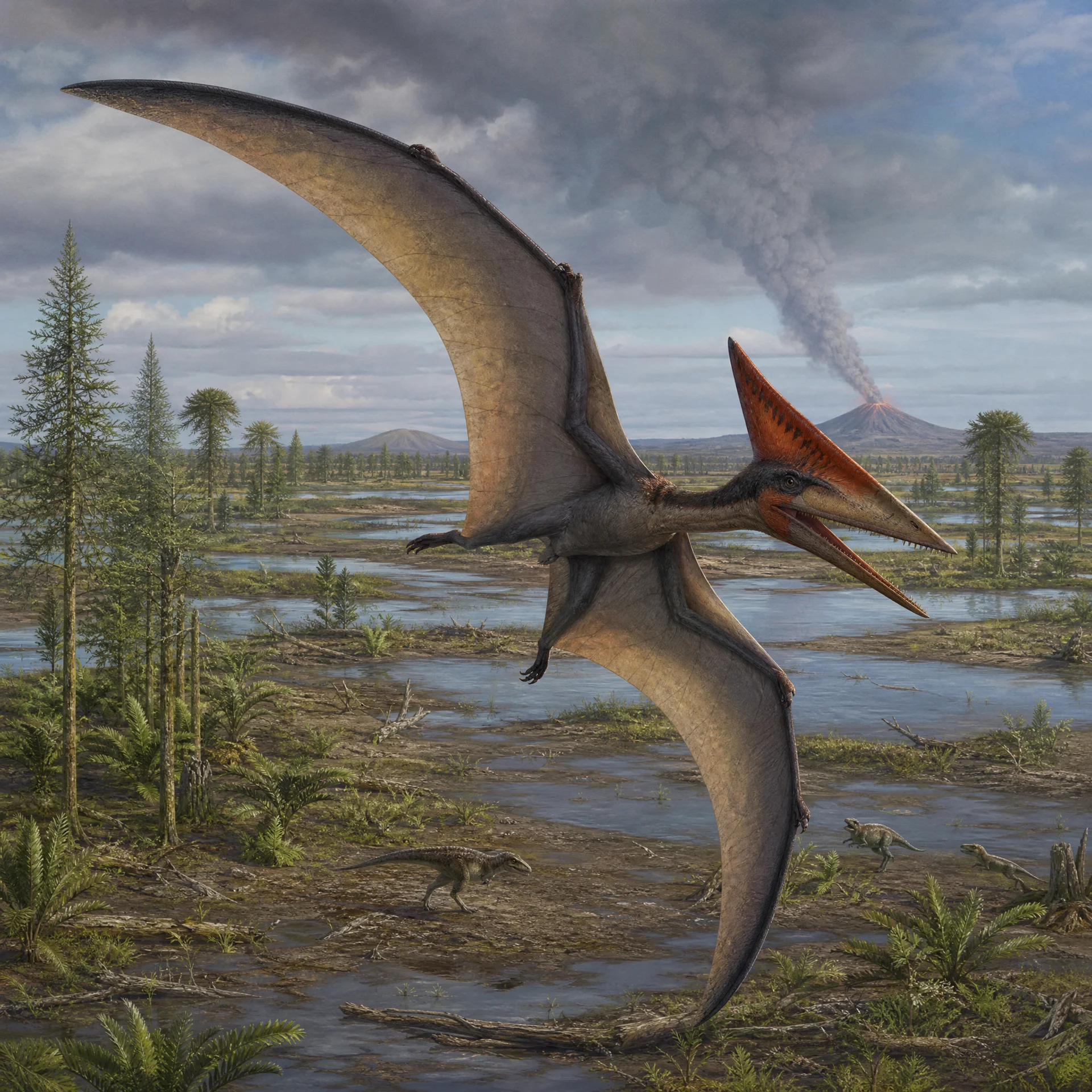 크립토드라콘 (Kryptodrakon progenitor) — 익룡 · 쥐라기 고생물 일러스트 | DinoLifePedia