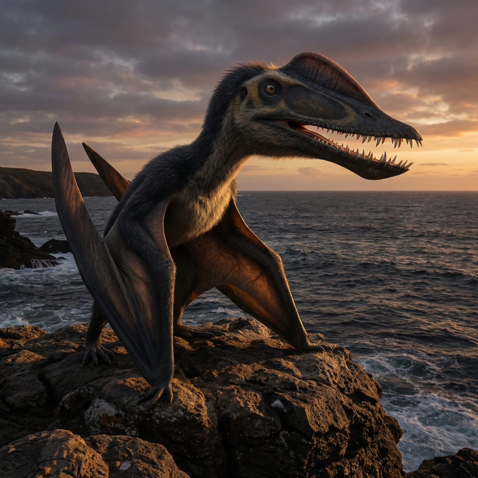 페로드라코 (Ferrodraco lentoni) — 익룡 · 백악기 고생물 일러스트 | DinoLifePedia