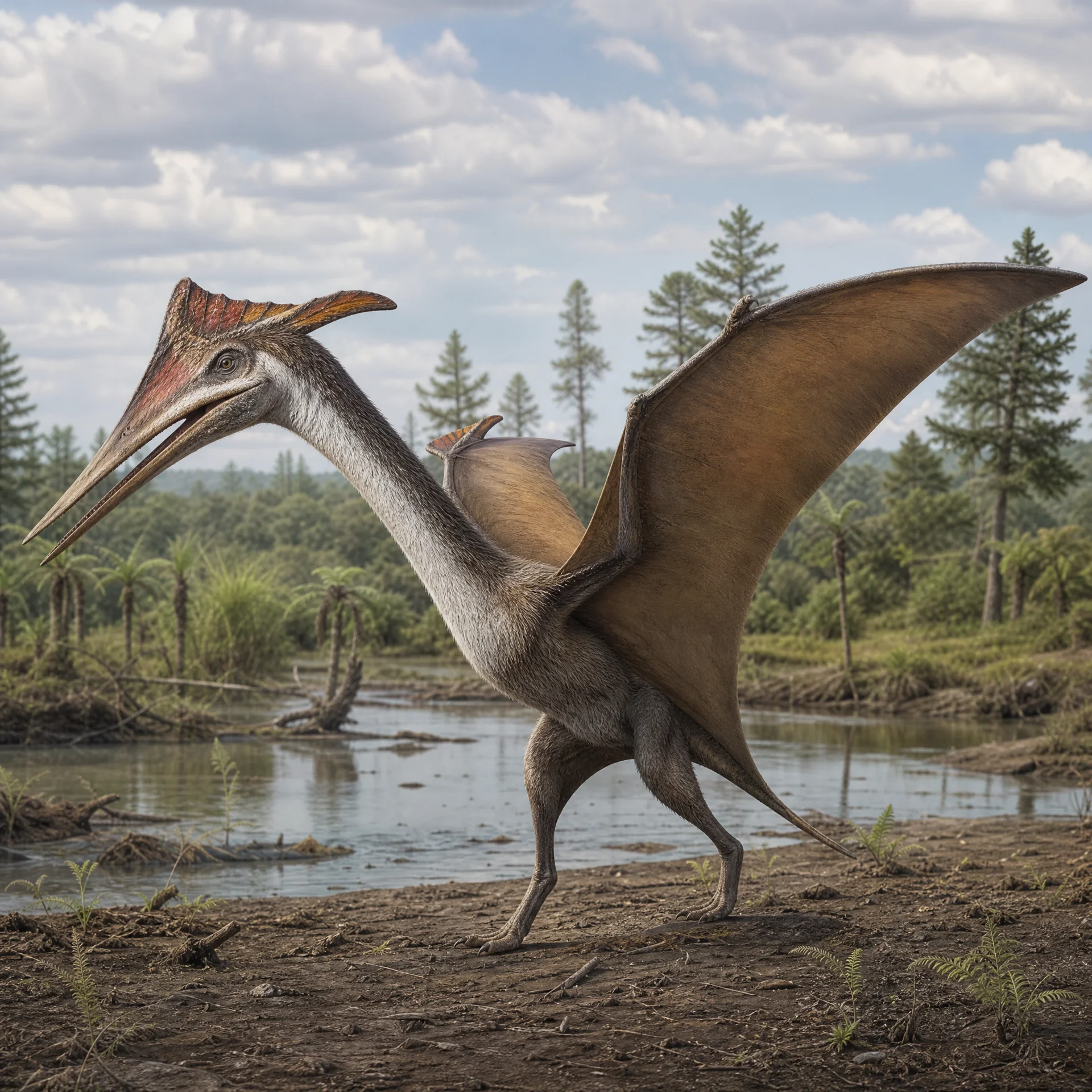 페로드라코 (Ferrodraco lentoni) — 익룡 · 백악기 고생물 일러스트 | DinoLifePedia