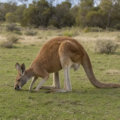 캥거루 (Macropus rufus) — 포유류 현생 생물 일러스트 | DinoLifePedia