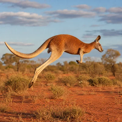 캥거루 (Macropus rufus) — 포유류 현생 생물 일러스트 | DinoLifePedia