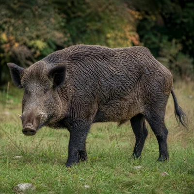 돼지 (Sus scrofa domesticus) — 포유류 현생 생물 일러스트 | DinoLifePedia