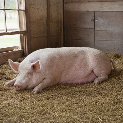 돼지 (Sus scrofa domesticus) — 포유류 현생 생물 일러스트 | DinoLifePedia