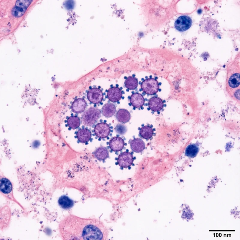 사스코로나바이러스-2 (Severe acute respiratory syndrome-related coronavirus 2) — 바이러스 미생물 일러스트 | DinoLifePedia